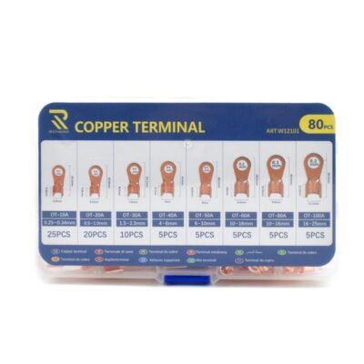 RChang Ακροδέκτες Οπής Χάλκινο 80τμχ W12101 - Copper terminal 80pcs