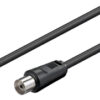 GOOBAY καλώδιο κεραίας αρσενικό σε θηλυκό 11509, <70dB, CCS, 0.5m, μαύρο