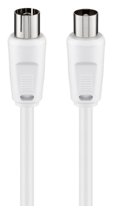 11514 GOOBAY καλώδιο κεραίας αρσενικό σε θηλυκό 11514, <70 dB, CCS, 10m, λευκό