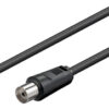11722-1 GOOBAY καλώδιο κεραίας αρσενικό σε θηλυκό 11722, <70dB, CCS, 2.5m, μαύρο