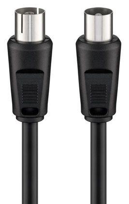 11722 GOOBAY καλώδιο κεραίας αρσενικό σε θηλυκό 11722, <70dB, CCS, 2.5m, μαύρο