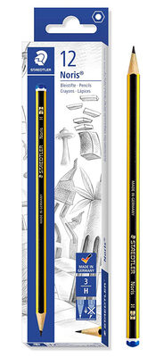 STAEDTLER ξύλινο μολύβι Noris 120-3, εξάγωνο, H3, 12τμχ