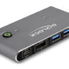 DELOCK DisplayPort KVM switch 18646 με 4x θύρες USB 5Gbps, 8K/30Hz, γκρι