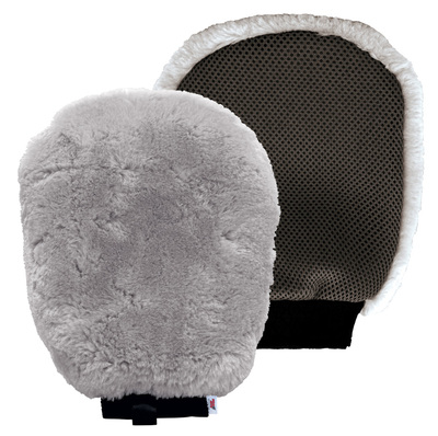 19-639 MOJE AUTO γάντι καθαρισμού αυτοκινήτου 19-639, μάλλινο, 18x26cm, γκρι