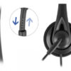 DELOCK headphones με μικρόφωνο 27177, mono, USB, volume control, μαύρα
