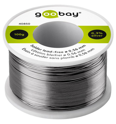40850 GOOBAY σύρμα συγκόλλησης 40850 Φ0.56mm, χωρίς μόλυβδο, 100γρ, 1τμχ