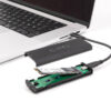 DELOCK θήκη για M.2 NVMe PCIe/SATA SSD 42031, 20Gbps, tool free, μαύρη