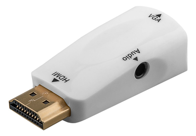 44793 GOOBAY αντάπτορας HDMI σε VGA 44793 με 3.5mm, 1080p/60Hz, λευκός