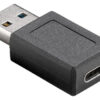 45400 GOOBAY αντάπτορας USB σε USB-C θηλυκό 45400, 5Gbps, μαύρος