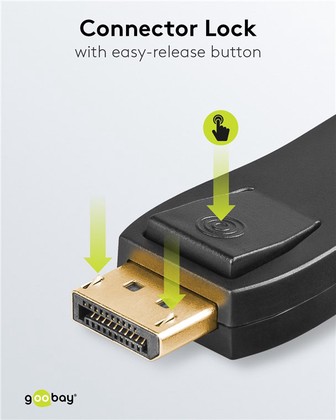 51719-1 GOOBAY αντάπτορας DisplayPort σε HDMI 51719, 1920x1200p, μαύρος