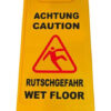 520112-1 Προειδοποιητική πινακίδα "caution wet floor" 520112, 21-30x58cm, κίτρινη