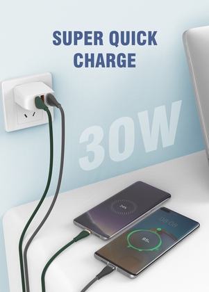 5210131078594-1 LDNIO καλώδιο USB-C σε USB LS691, 30W, 1m, γκρι