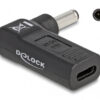 60007 DELOCK αντάπτορας τροφοδοσίας 60007, USB-C σε Dell 4.5x3mm, 90°, μαύρος
