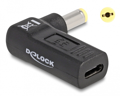 60009 DELOCK αντάπτορας τροφοδοσίας 60009 USB-C σε Acer 5.5x1.7mm, 90°, μαύρος