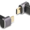 DELOCK αντάπτορας USB-C 60059, αρσενικό σε θηλυκό, 100W, 40Gbps, γκρι