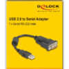 DELOCK αντάπορας USB σε RS-232 61549, 921.6Kbps, 0.25m, μαύρος