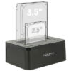 DELOCK docking station για 2.5" ή 3.5" SATA HDD/SSD 62661, 2 θέσεων, 6Gbps, clone function, μαύρο