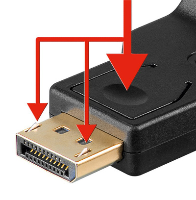 63489-1 GOOBAY αντάπτορας DisplayPort σε VGA 63489, gold-plated, μαύρος