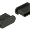 64014 DELOCK κάλυμμα προστασίας για θύρα USB-C 64014, μαύρο, 10τμχ