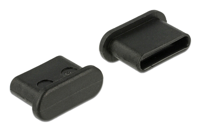 64014 DELOCK κάλυμμα προστασίας για θύρα USB-C 64014, μαύρο, 10τμχ