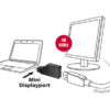 65626-1 DELOCK αντάπτορας mini DisplayPort σε DisplayPort 65626, 4K, 90°