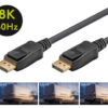 GOOBAY καλώδιο DisplayPort 65809 Certified, 8K/60Hz 32.4 Gbps, 2m, μαύρο