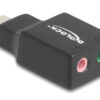 67128 DELOCK εξωτερική κάρτα ήχου 67128, 2x 3.5mm, USB-C σύνδεση, μαύρη