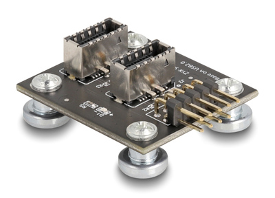 67176 DELOCK αντάπτορας USB 2.0 Pin σε 2x USB Type-E Key A 67176 με USB pin καλώδιο