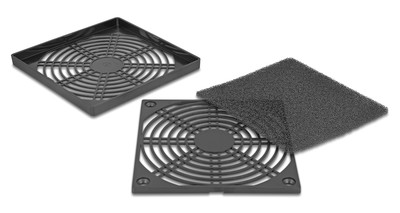DELOCK σχάρα για 120mm ανεμιστήρα 67313 με φίλτρο σκόνης, πλαστική, μαύρη
