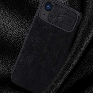 NILLKIN θήκη Qin Pro για iPhone 15, δερμάτινη, μαύρη
