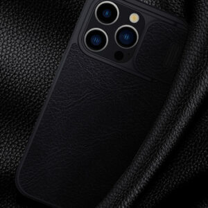 NILLKIN θήκη Qin Pro για iPhone 15 Pro Max, δερμάτινη, μαύρη