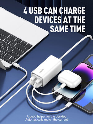 6933138601006-1 LDNIO σταθμός φόρτισης A4610C, 2x USB-C & 2x USB, 65W, PD/QC, λευκός