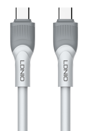 6933138601150 LDNIO καλώδιο USB-C σε USB-C LC602C, 100W PD, 2m, γκρι
