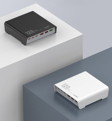 LDNIO σταθμός φόρτισης Q605, 3x USB-C & 3x USB, 120W, PD/QC, λευκός