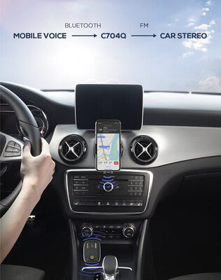 LDNIO FM Transmitter & φορτιστής C704Q, 2x USB/1x USB-C, 36W, Bluetooth, μαύρο
