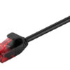 GOOBAY καλώδιο δικτύου 71548, CAT 6 U/UTP, slim, copper, 250MHz, 0.25m, μαύρο
