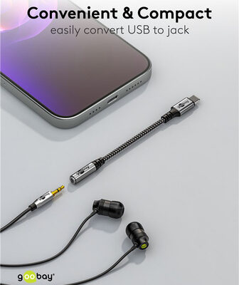 GOOBAY αντάπτορας USB-C σε 3.5mm 74056, γκρι