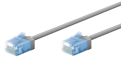 GOOBAY καλώδιο δικτύου 74220, CAT 6A U/UTP, slim, copper, 500MHz, 0.25m, γκρι