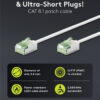 GOOBAY καλώδιο δικτύου 74359, CAT 8.1 U/FTP, slim, copper, 40Gbps, 0.50m, λευκό