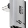 74442 GOOBAY αντάπτορας USB-C 74442, γωνιακός 90°, USB4, 240W, 40Gbps, 8K, γκρι