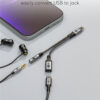GOOBAY αντάπτορας USB-C σε 3.5mm & USB-C 74524, 60W, 480Mbps, γκρι