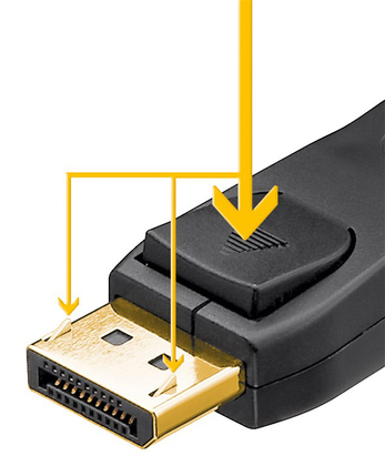 74744-1 GOOBAY καλώδιο DisplayPort 74744, 8K/120Hz, 40 Gbps, 2m, μαύρο