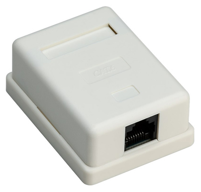 77632 GOOBAY επιτοίχια πρίζα δικτύου 77632, 1 θύρα RJ45, CAT 6 UTP, λευκή