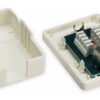 GOOBAY επιτοίχια πρίζα δικτύου 77634, 1 θύρα RJ45, CAT 6 STP, λευκή