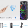 Φορητό ηχείο subwoofer με 2 μικρόφωνα Karaoke - AO-1299 - 801148