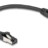 DELOCK καλώδιο δικτύου 80566, CAT 8.1 S/FTP, copper, 2000MHz, 0.25m, μαύρο