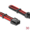 80975-1 DELOCK καλώδιο 8 pin σε 6+2 pin PCIe 80975 με υφασμάτινη επένδυση, 30cm