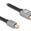 81091 DELOCK καλώδιο mini DisplayPort σε DisplayPort 81091, 8K/60Hz, 32.4 Gbps, 1m, μαύρο