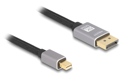 81091 DELOCK καλώδιο mini DisplayPort σε DisplayPort 81091, 8K/60Hz, 32.4 Gbps, 1m, μαύρο