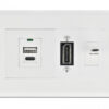 DELOCK module βάση πρίζας Easy 45 81316, 130 x 80 mm, λευκό